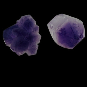 Amethyst Natural Crystals Parcel | 25x19x16 and 22x21x18mm | Purple | 2 Beads