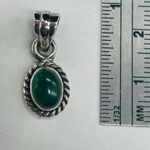 Load image into Gallery viewer, Green Agate Sterling Silver Drop Pendant | 3/4&quot; Long | Green | 1 Pendant |
