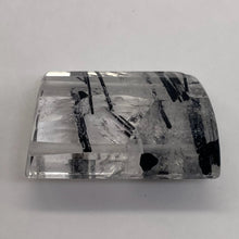 Load image into Gallery viewer, Tourmalinated Quartz Trapezoid Bead - Double Drilled | 23x15x8mm| Clear, Black|
