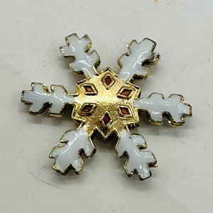 2 Golden Cloisonne Snowflake Centerpiece 30x27x4mm Beads 8638H