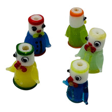 Load image into Gallery viewer, 5 Hand Made Glass Lampwork Robot People 23x25x12mm Beads 7593
