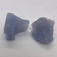 Load image into Gallery viewer, Blue Chalcedony 22g Druzy Nugget Beads| 26x24x18 to 25x22x22mm | Blue | 2 Beads|
