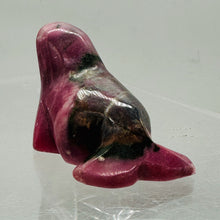 Load image into Gallery viewer, Steller Seal Lion Rhodonite Carved Statue | 42x30x25mm | Pink, Black
