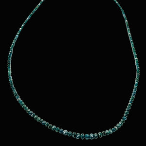 17.5cts Blue Diamond Faceted Roundel Bead Strand 110361