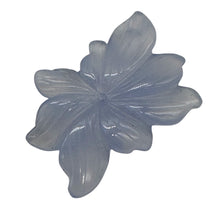 Load image into Gallery viewer, Chalcedony 28ct Hand Carved Flower Pendant Bead | 36x24x5mm | Blue | 1 Flower |
