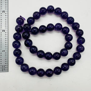 Amethyst Gorgeous Round Bead AA Strand | 10mm | Deep Purple | 40 Beads |