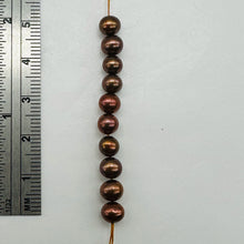 Load image into Gallery viewer, 10 Copper Freshwater Pearls 5.5mm Round Genuine Pearl Beads Jewelry Making

