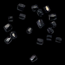 Load image into Gallery viewer, Natural Black Diamond 1.1cts Scissor Cut Cube Beads | 1x1mm to 2x1mm | 16 Beads|
