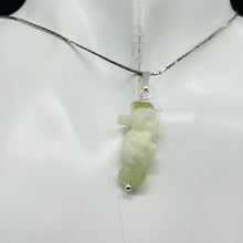 Load image into Gallery viewer, Serpentine Seahorse Sterling Silver Pendant | Green | 1 1/4&quot; Long | 1 Pendant |
