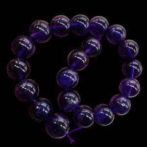 Amethyst Gorgeous Round AA Half-Strand Beads | 10mm | Deep Purple | 20 Beads |