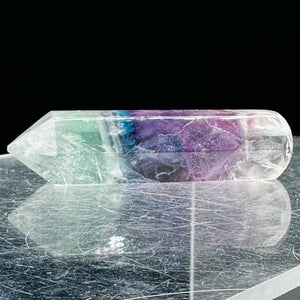 Soothing! Multi Hued Fluorite 2 1/4" Massage Crystal | Purple, Green, Clear|1 |
