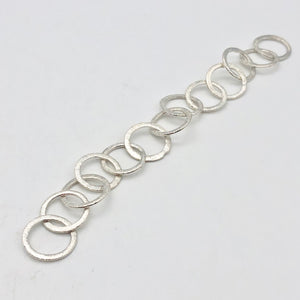 Perfect Brushed Silver Circle Chain Findings 6 inches 9408