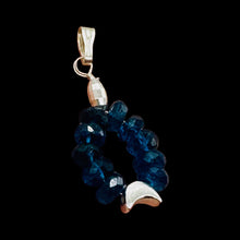 Load image into Gallery viewer, Dazzle Blue Apatite Moon Goddess 14K Gold Filled Pendant | 1" Long |
