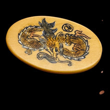 Load image into Gallery viewer, Chinese Year of the Dragon Pendant Bead | 2&quot; Long | Tan, Brown| 1 Pendant Bead |
