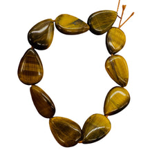 Load image into Gallery viewer, Shimmering Ten Tigereye 15x10mm Teardrop Beads 10242
