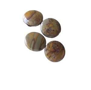 Decadent 4 Chocolate Jasper 20mm Coin Beads 9682