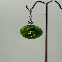 Load image into Gallery viewer, Jade New Zealand Maori Koru Sterling Silver Pendant | Green | 1&quot; Long |

