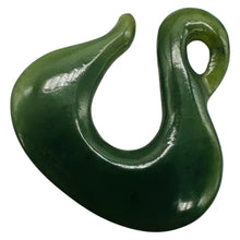 Load image into Gallery viewer, Hand Carved Genuine Jade Maori "Power" Fishhook Pendant Bead
