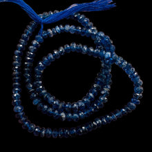 Load image into Gallery viewer, Blue Kyanite AA Gem Quality Briolette Beads 4x3mm 63ct Strand 145 Beads
