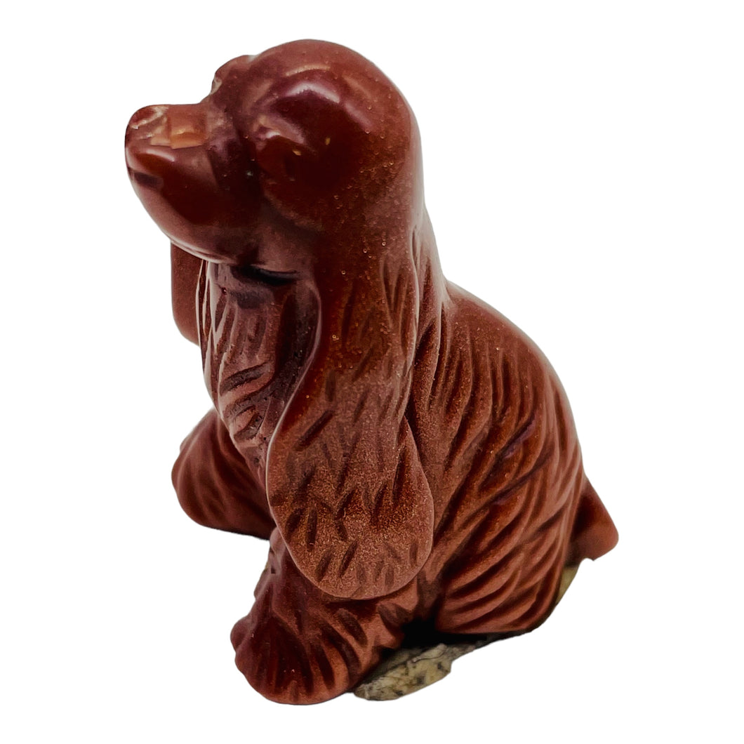 Hand-Carved American Crocker Puppy | 1 1/2