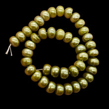 Load image into Gallery viewer, Dubai Pistachio Fresh Water Pearl Half Strand | 7x5mm | Green } 42 Pearls |

