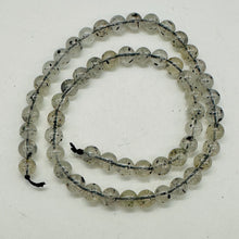 Load image into Gallery viewer, Tourmalinated Quartz Bead Strand |7mm | 15.5&quot; Long | Clear, Black | 56 Beads |
