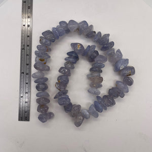 Oregon Holly Blue Chalcedony Agate 94 Grams | 12X11X8 19X13X9 | Blue | 59 Beads|