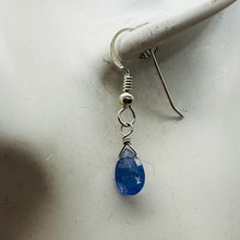 Load image into Gallery viewer, Tanzanite Sterling Silver Wire Wrap Dangle Earrings | Lavender | 1 Inch Long |

