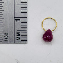 Load image into Gallery viewer, Natural Untreated Red Ruby 18K Briolette Bead Pendant | .91cts (TCW) | 5.5x4mm|
