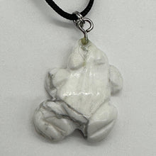 Load image into Gallery viewer, Howlite Stone Frog Pendant Necklace | 1 1/4&quot; Long | White | 1 Pendant |
