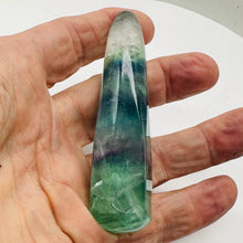 Load image into Gallery viewer, Fluorite Massage Crystal with Round Smooth End | 4x3/4"| Green, clear | 1 Wand |
