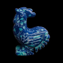 Load image into Gallery viewer, Crowing Rooster Animal Carving | 1 Figurine | | 1 3/4 x 1 3/8" | Blue, Green
