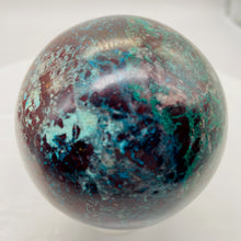 Load image into Gallery viewer, Chrysocolla 418g Sphere | 2 1/2&quot; | Green Blue Tan | 1 Collector&#39;s Item |
