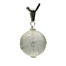 Load image into Gallery viewer, Dragon Carved Quartz Sphere Sterling Silver Pendant Necklace| 20mm| 1 1/4&quot; long|
