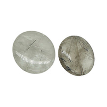 Load image into Gallery viewer, 1 Tourmalated Quartz 30mm Disc Pendant Bead 7652A
