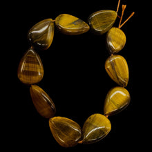Load image into Gallery viewer, Shimmering Ten Tigereye 15x10mm Teardrop Beads 10242

