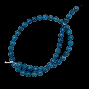 53 Beads Superb 3.5mm Round Blue Apatite Bead 8 inch Strand 9382HS