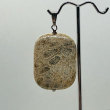 Load image into Gallery viewer, Coral Fossilized with Flower-Like Inclusions Sterling Silver Pendant | 2&quot; Long |
