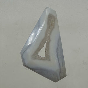 Chalcedony Druzy 53ct Designer Cut Pendant Bead| 35x28x9mm| Blue|1 Pendant Bead|