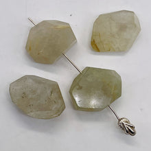 Load image into Gallery viewer, Rutilated Quartz Faceted Nugget Beads | 23x13 to 23x11mm| Clear, White| 4 Beads|
