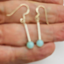 Load image into Gallery viewer, Seafoam Peruvian Opal &amp; Sterling Silver Earrings 6134
