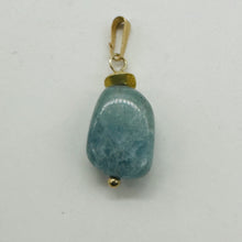 Load image into Gallery viewer, Aquamarine 14K Gold Filled Drop Pendant | 1 1/2&quot; Long | Aqua | 1 Pendant |
