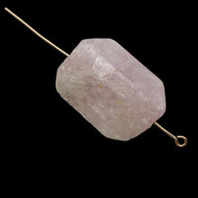 Load image into Gallery viewer, Chatoyant Pink Lilac Kunzite Faceted Nugget Bead| 1 Bead| 28x22x10 to 22x20x10mm
