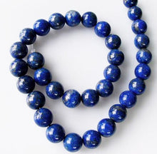 Load image into Gallery viewer, Stunning Natural Lapis 12mm Round Bead Strand 110417
