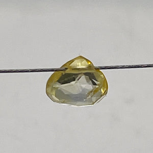 Sunny Natural Canary Sapphire Briolette Bead | 4.5x4.5x2mm | .45ct | Yellow |