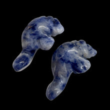 Load image into Gallery viewer, Grace Blue/White Sodalite Manatee Animal Beads
