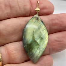 Load image into Gallery viewer, Labradorite 14K Gold Filled Drop Pendant | 2 1/4&quot; Long | 510958G4 | Premiumbead
