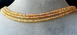 Natural Imperial Topaz Faceted Rondelle Bead 54cts. Strand| 3.75x2.5mm| 180 Bds