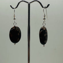 Load image into Gallery viewer, Natural Poppy Ocean Jasper Sterling Silver Earrings | Pink, Black | 1 1/4&quot; Long|
