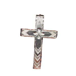 Sterling Silver Unique Designer Cross | 2" Long | Silver | 1 Pendant